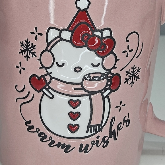 Sanrio Hello Kitty Christmas  Winter Warm Wishes Pink Mug - Picture 2 of 12